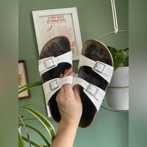 White Birkenstock Sandals